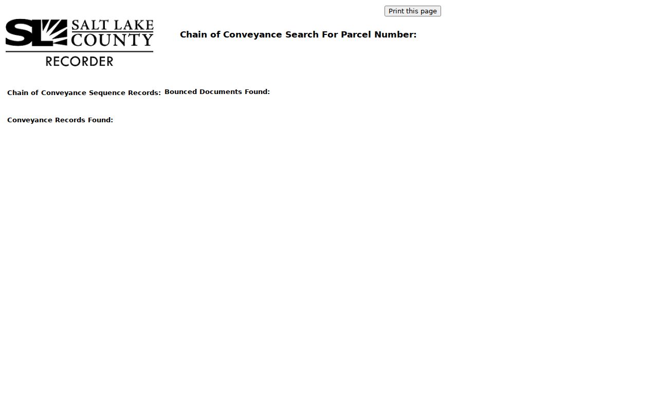 Sandy street directory Recorder chain of conveyance