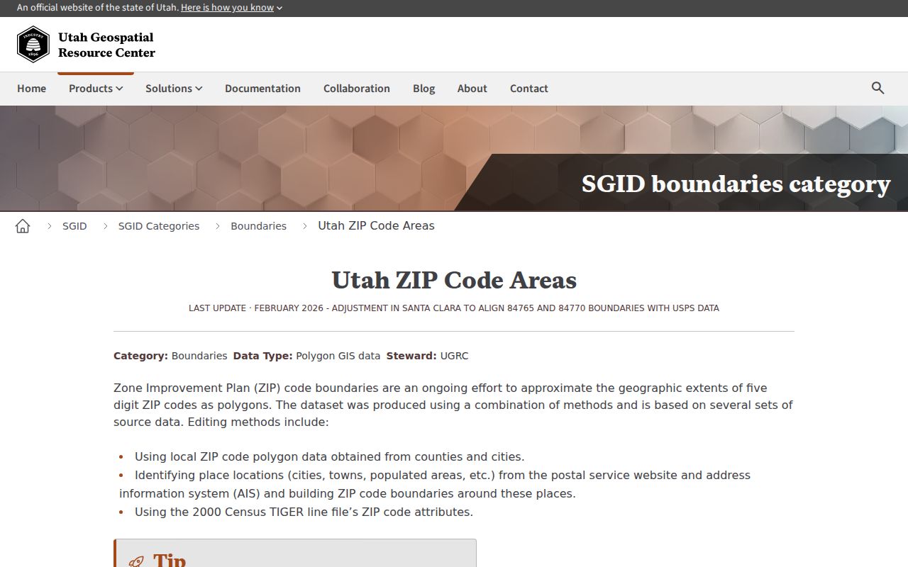 Sandy ZIP code directory Utah ZIP polygon documentation
